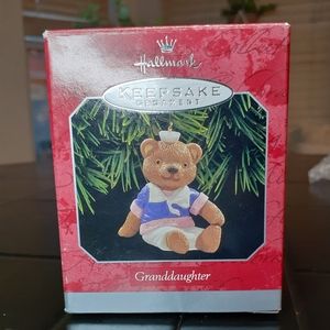 Hallmark Granddaughter Keepsake Ornament Sailor Bear Ornament 1998